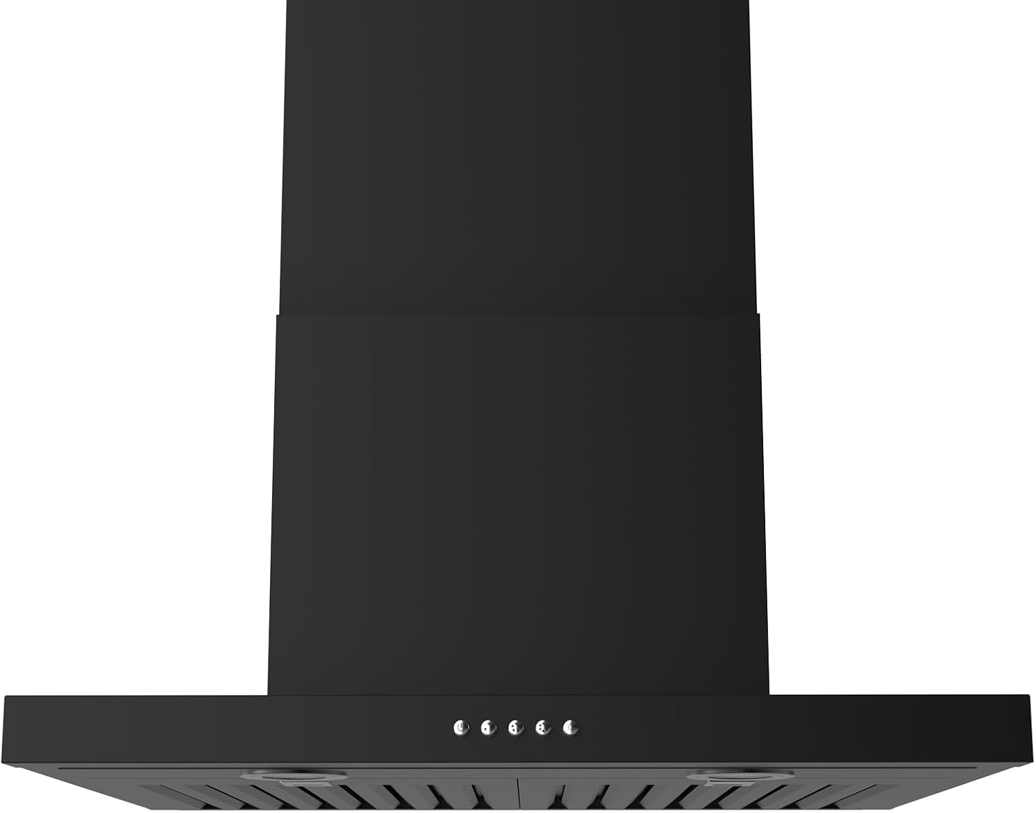 ONEEON 24" Range Hood - 650 CFM Wall Mount Kitchen Exhaust with 3 Speed Fan, LED Lights, Push Button, Ultra-thin Body, Chimney Style Stove Vent Hood & Ducted Exhaust Vent, Black