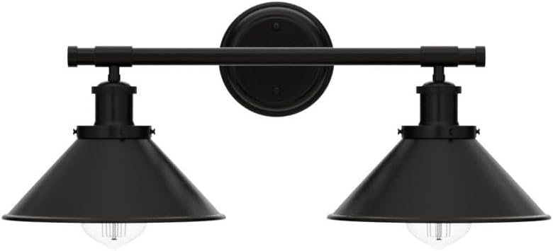 Licperron Black 2-Light Vanity Wall Sconce Lighting, Farmhouse Bathroom Wall Light Fixtures Over Mirror, Industrial Rustic Indoor Bathroom Vanity Lights for Cabinet Dressing Table Living Room - Image 4