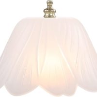 Aspen Creative 28003-15-2, Clip-on Tulip Shade in White Finish, 8" Diameter x 4" Height, 2 Pack - Image 2