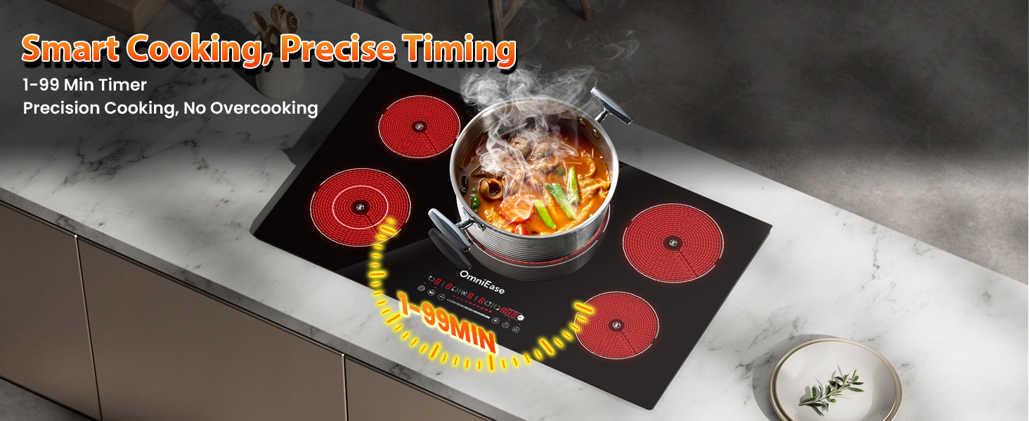 electric cooktop 36 inch electric stove top 5 burner built in flat electric vitro ceramic glass