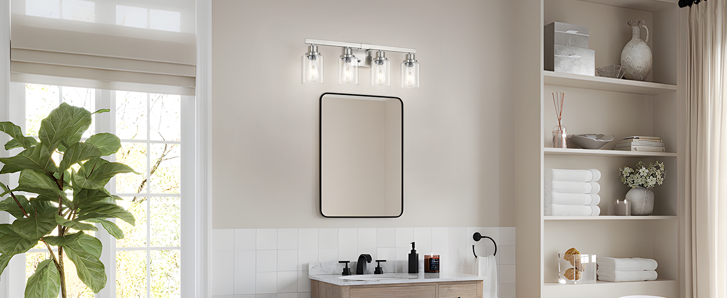 bathroom light fixtures;bathroom lighting fixture over mirror;bathroom vanity light wall sconcese