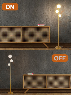 elegant modern globe floor lamp