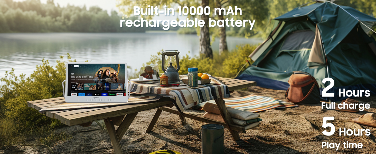 rechargeable tv built in battery 4-6 hours play time