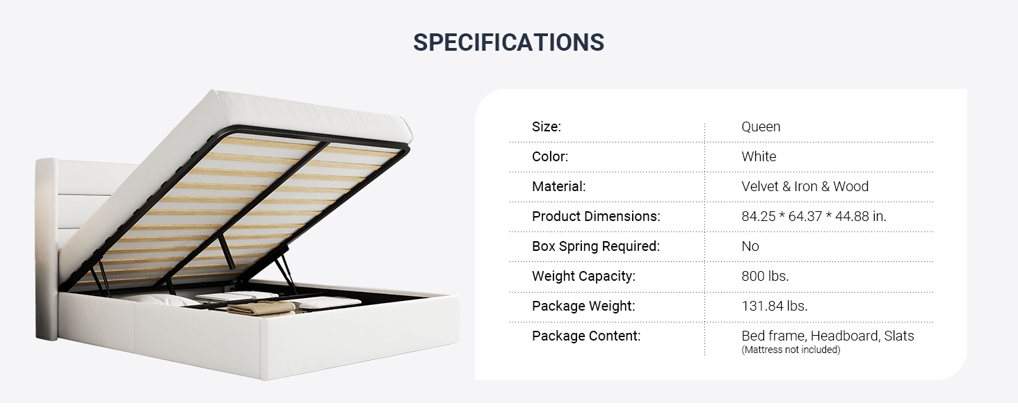 lift up storage bed