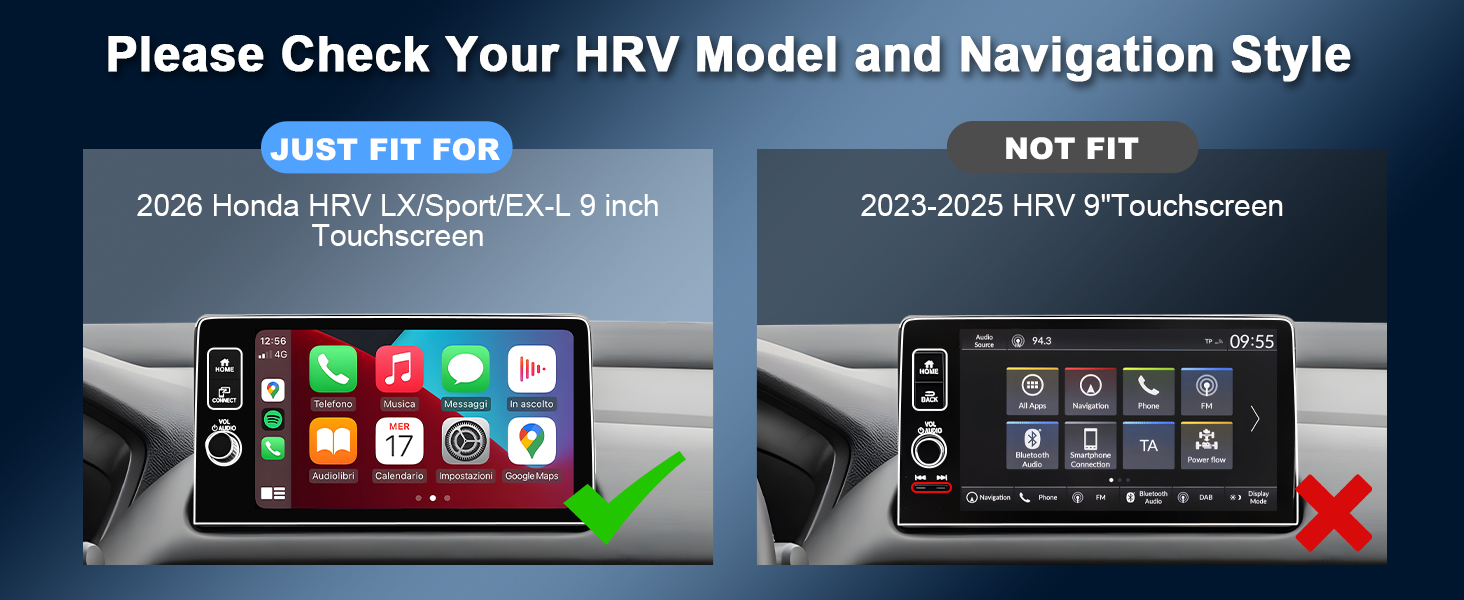 2026 Honda HRV Screen Protector Matte 2026 Honda HRV