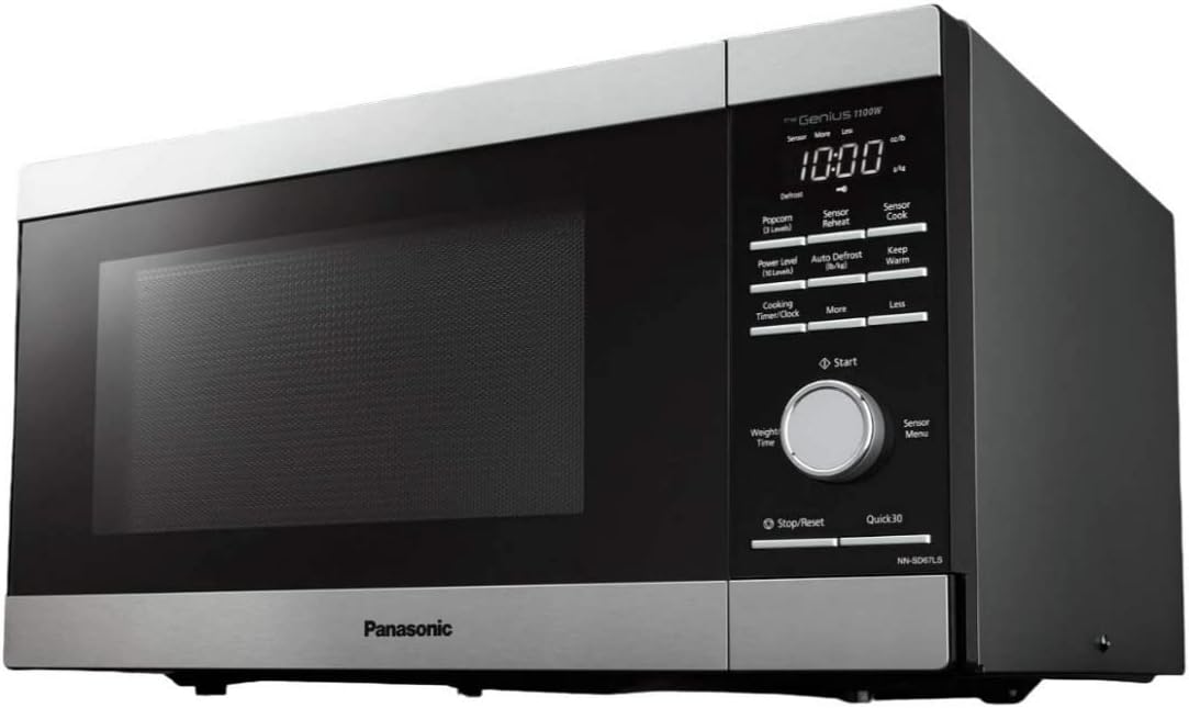 Panasonic Microwave Oven, 1.3 cu. ft. 1100W Countertop Microwave with Genius Sensor Cooking and Auto Defrost - NN-SD67LS (Stainless Steel) - Image 2