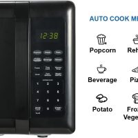 Emerson MW7302B Compact Countertop Microwave Oven with Touch Control, LED Display, 700W, 10 Power Levels, 6 Auto Menus, Glass Turntable and Child Safe Lock, 0.7 Cu., Ft. Black - Image 6