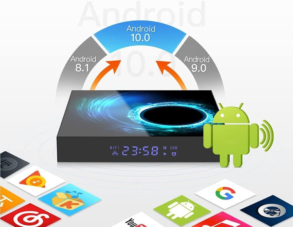 Android tv Box 10.0, H616 Quad-core 4GB RAM 128GB ROM Smart Android Box,Support 6K,3D,2.4G/5.0GHz Dual WiFi,10/100M Ethernet,Bluetooth 5.0,HDMI 2.0,H.265 Media Player - Image 2