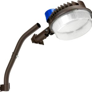 Juyace 18000lm LED Barn Light Dusk to Dawn Outdoor Lighting 120W 5000K Daylight Adjustable Angle Yard with Photocell IP65 Waterproof for Security Area