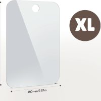 Shower Mirror Fogless for Shaving Anti-Fog Frameless Wall Hanging Makeup,11.81" L x 7.87" W,Gainsboro - Image 8