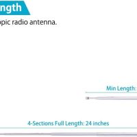 FM Radio Antenna, 2-Pack Telescopic AM FM Radio Antenna Replacement Antenna for TV Home Audio Video AV Stereo Receiver Tuner - Image 3