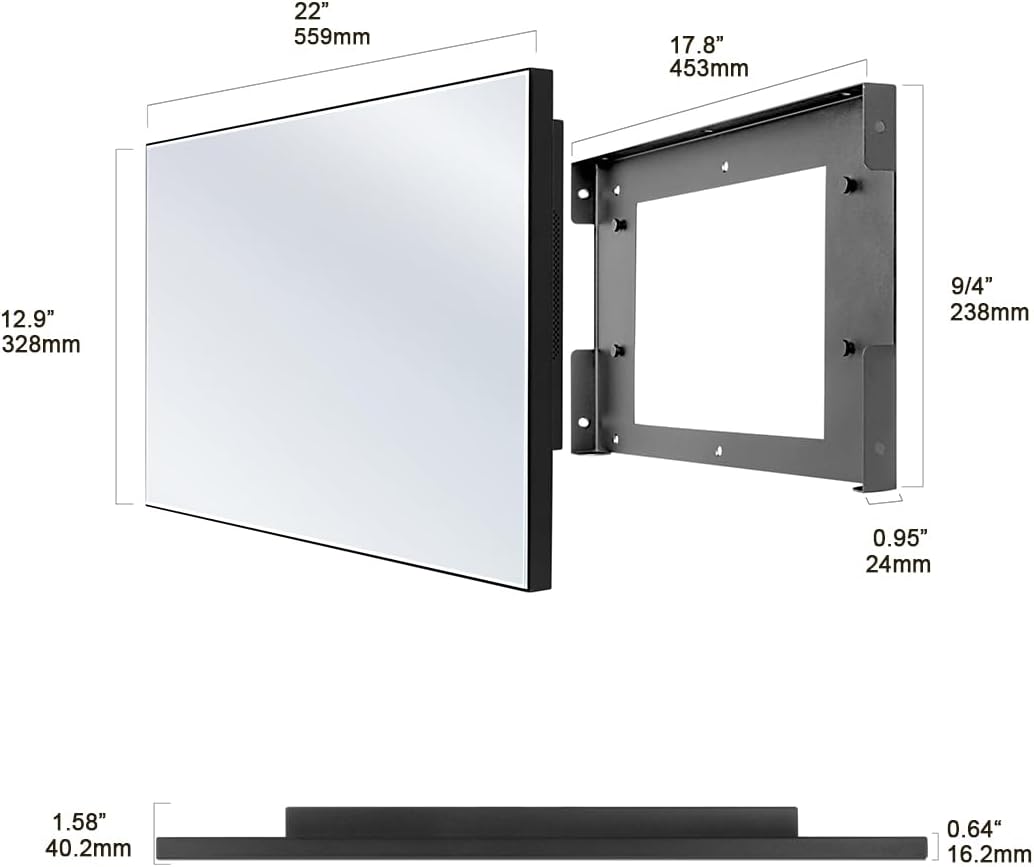 Soulaca 23.8 (24) inches Smart webOS Mirror TV for Bathroom Waterproof WiFi Bluetooth ATSC Tuner Voice Control Built-in Alexa AI WiFi Capacity New Model - Image 5