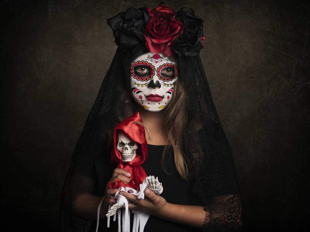 Temporary Face Tattoo, 8 Kits Tattoos Sugar Skull Stickers Day of The Dead Makeup, Face Tattoo Rose Design for Halloween, Masquerade and Parties - Image 4