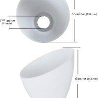 5PCS Acrylic Plastic Floor Lamp Shade Replacement Cover - Medusa Design Lamp Shades for Floor Lamps with E26 Base Compatibility, 4.5 x 5.75 inches Plastic Shade Cover - Image 2
