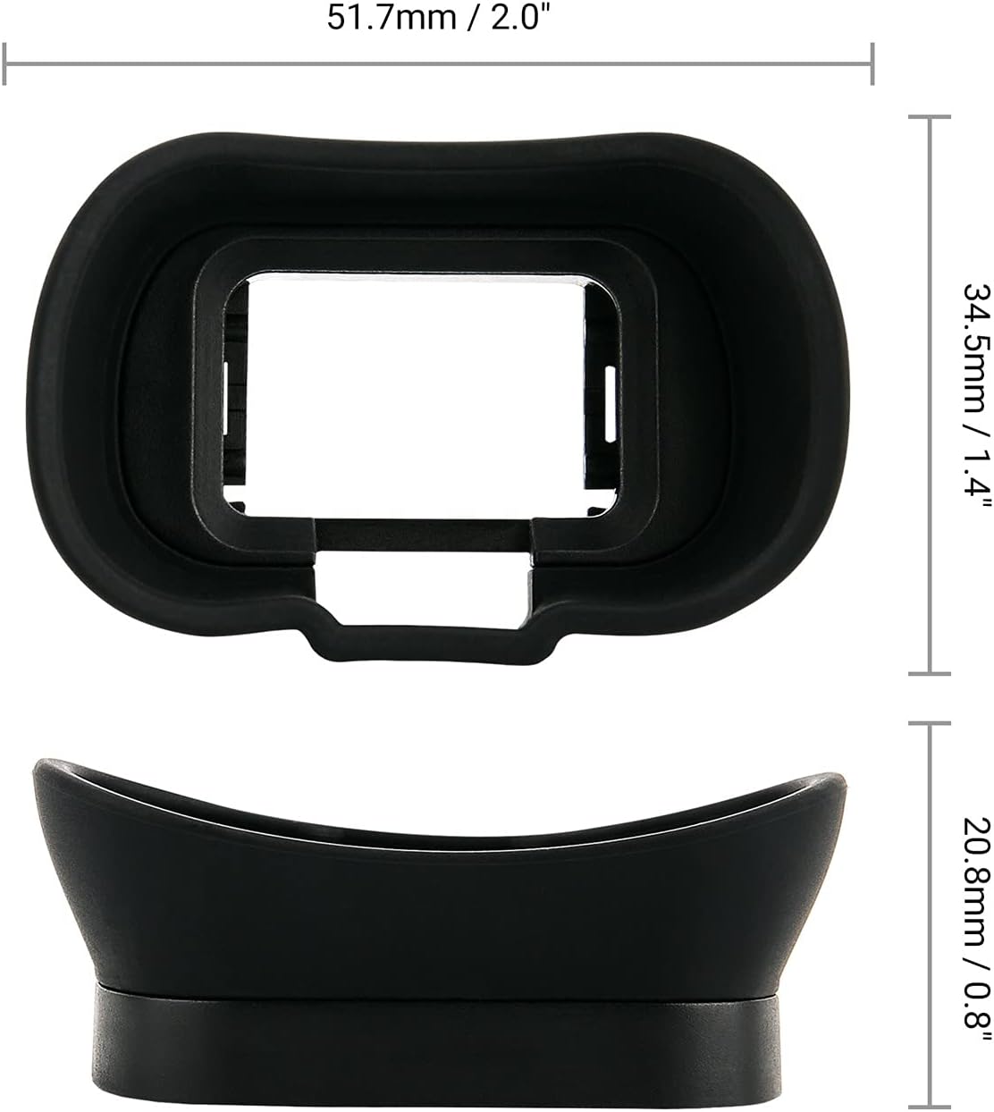 Soft Silicon Camera Viewfinder Eyecup Eye Cup Eyepiece Replacement for Sony Alpha A1II A7R V A7RV A7R5 A7 IV A7M4 A7IV A9III A1 II A7S III A7SIII A7S3 ILCE-7SM3 EVF Eyeshade Replaces Sony FDA-EP19 - Image 8