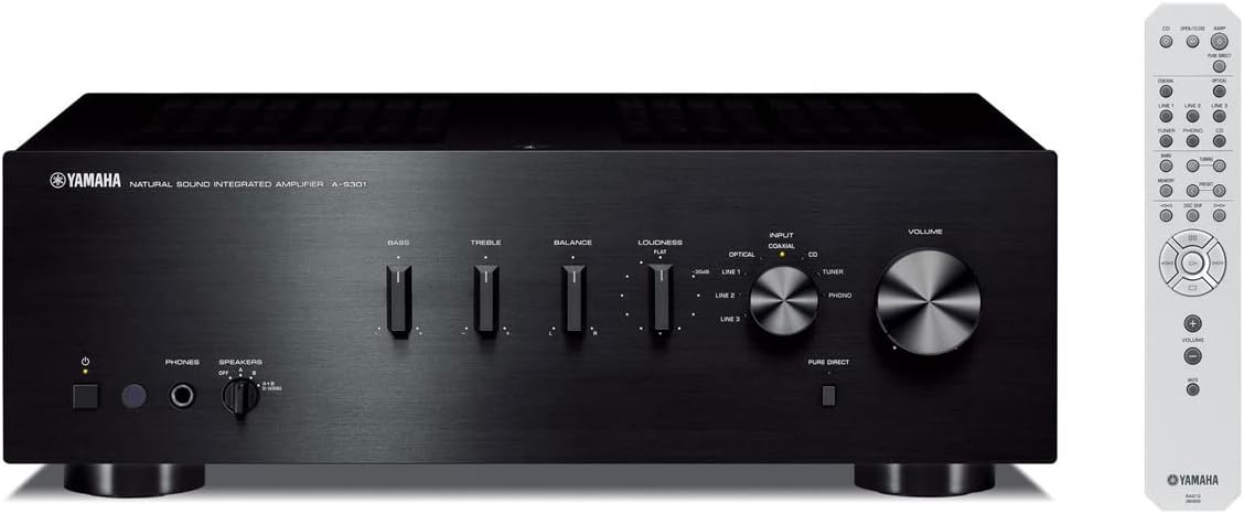 Yamaha Audio A-S301BL Natural Sound Integrated Stereo Amplifier (Black) - Image 2