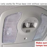 iJDMTOY 3pc JDM Crystal Clear Interior Map and Dome Light Lens Covers Compatible With 2010-15 Toyota Prius XW30 & 2012-17 Prius V ZVW40/41 - Image 2