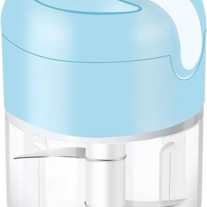 EASYSPEED Electric Garlic Chopper 1Cup, Mini USB Charging Wireless Food Processor with 304 Stainless Steel, 2 Sharp Blades, Portable Kitchen Meat Grinder for Onion, Garlic, Ginger, Baby Food