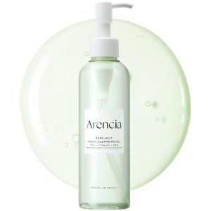 ARENCIA Pore Melt Mochi Makeup-Removing Cleansing Oil, Non-Comedogenic, Rice Amino Acids HD, Vitamin E, Cica, & Ceramide, 6.76 fl oz