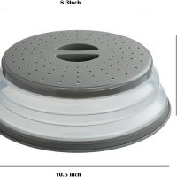 Microwave Splatter Cover Vented for Food, Splatter Guard & Colander Kitchen Gadget for Fruit Vegetables Microwave Plate Cover with Hook Hole,Dishwasher-Safe,BPA-Free Silicone & Plastic (1 Pack) - Image 6