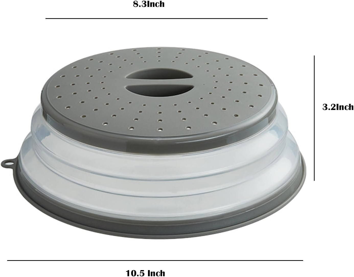 Microwave Splatter Cover Vented for Food, Splatter Guard & Colander Kitchen Gadget for Fruit Vegetables Microwave Plate Cover with Hook Hole,Dishwasher-Safe,BPA-Free Silicone & Plastic (1 Pack) - Image 6