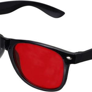 MECCANIXITY 4pcs Red Blue 3D Viewing Glasses, Plastic 3D Movies Glass for TV Anaglyph Stereoscopic Projection Video Game, 5.7 Inch Black Frame