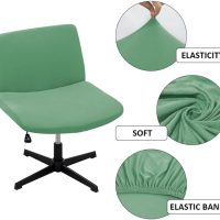 Criss Cross Office Chair Cover, Replaceable Stretch Armless Wide Seat Chair Protector Cover, for Home Office Chair Decor(Purple) - Image 2