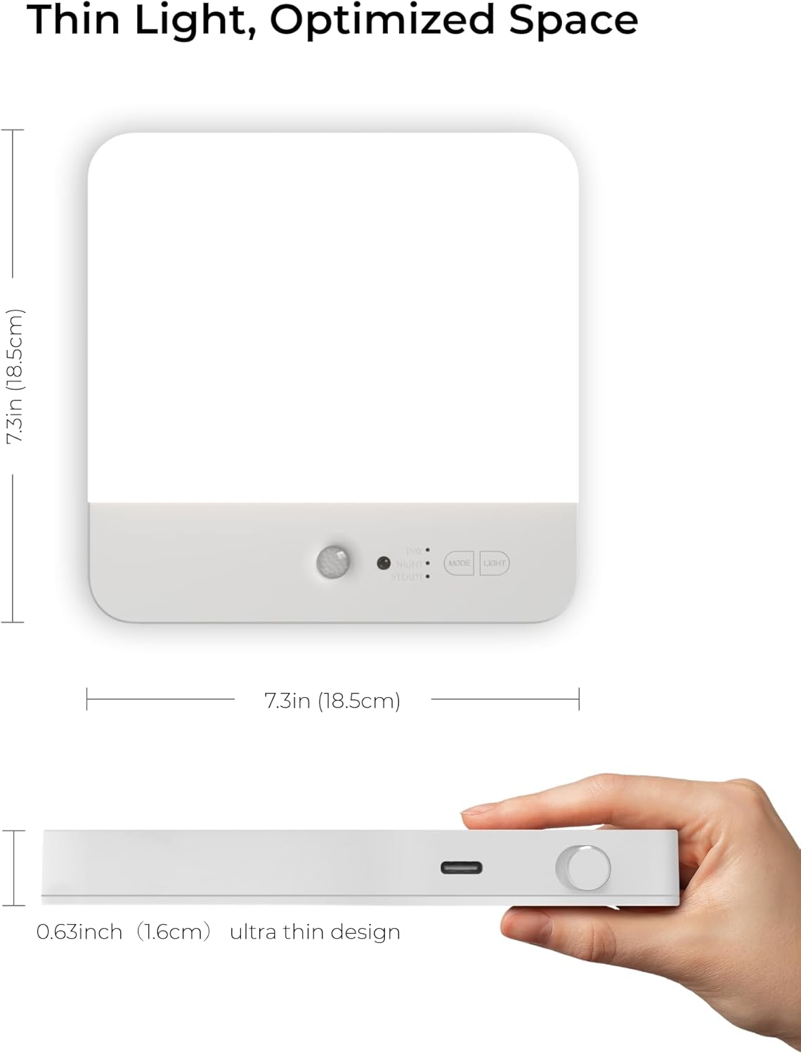 FULEN Motion Sensor Ceiling Light Fixture, Cordless Closet Light Battery Operated, Rechargeable Magnetic Mount LED Shower Light for Bathroom,Stairs,Garage,Hallway,3 Color Temperatures,Remote Control - Image 8