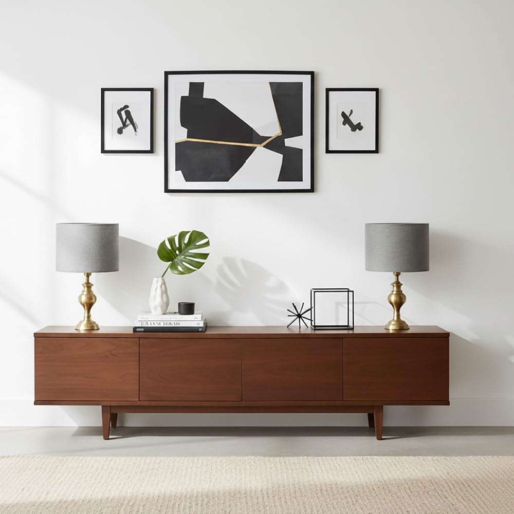 Drum Lamp Shades Set of 2, Gray Lamp Shade for Table Lamp, 13" Top x 13" Bottom x 10" High Fabric Large Lampshade, Decorative Lamp Shades, Easy Assembly Required (Gray) - Image 4