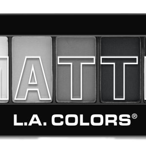L.A. COLORS 5 Color Matte Eyeshadow Palette, Black Lace CEM475