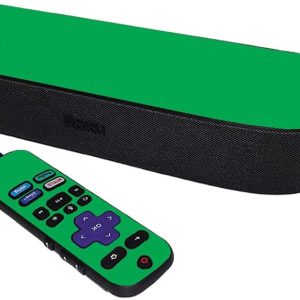 MightySkins Skin Compatible with Roku Streambar Media Player (2020) - Solid Green | Protective, Durable, and Unique Vinyl Decal wrap Cover | Easy to Apply and Change Styles | Made in The USA