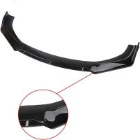 Compatible with 2009-2021 Cadi-llac CTS CTS-V Front Bumper Lip Body Kit Spoiler Splitter + Strut Rods Chin Diffuser Glossy Black - Image 4