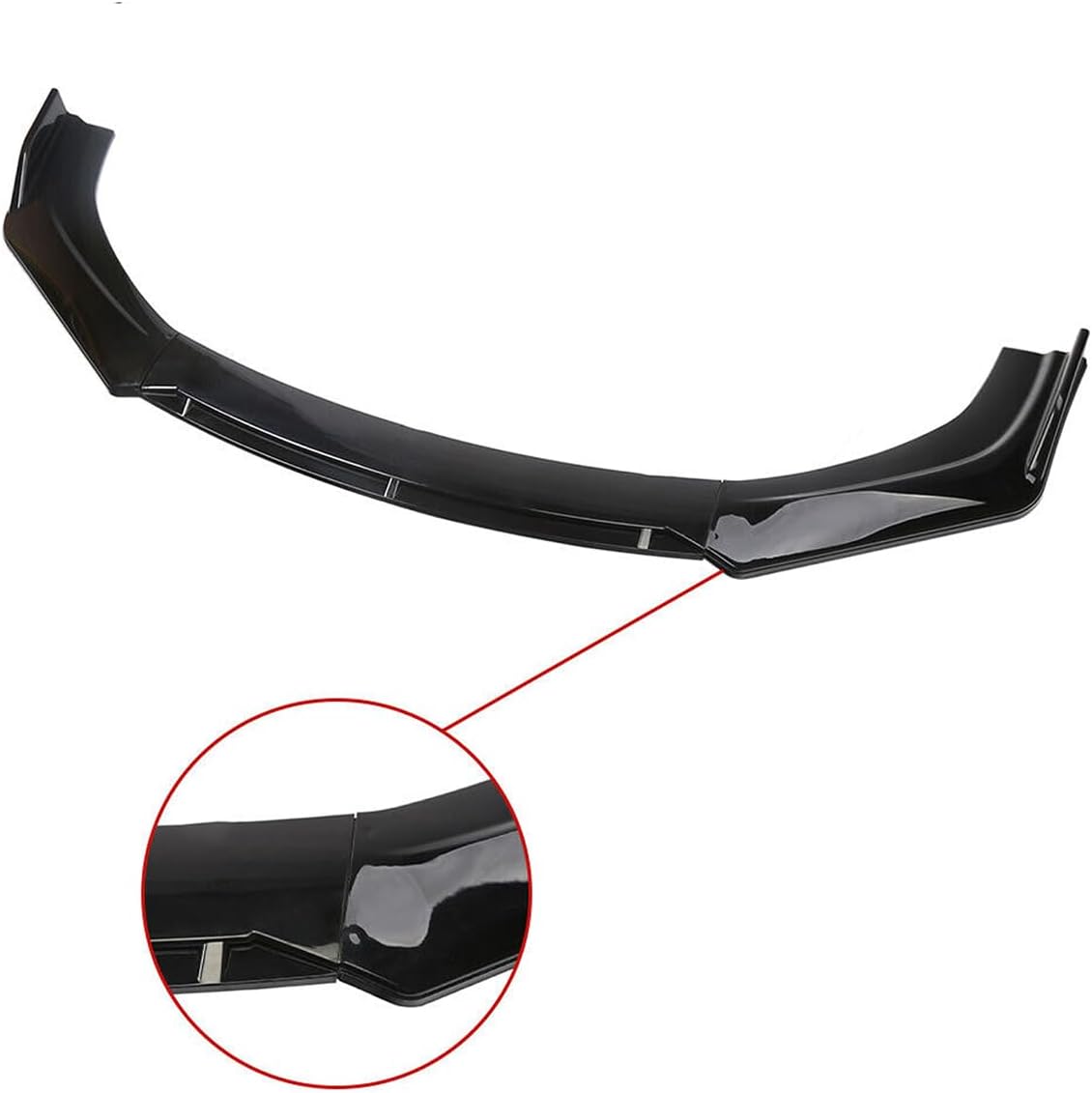 Compatible with 2009-2021 Cadi-llac CTS CTS-V Front Bumper Lip Body Kit Spoiler Splitter + Strut Rods Chin Diffuser Glossy Black - Image 4