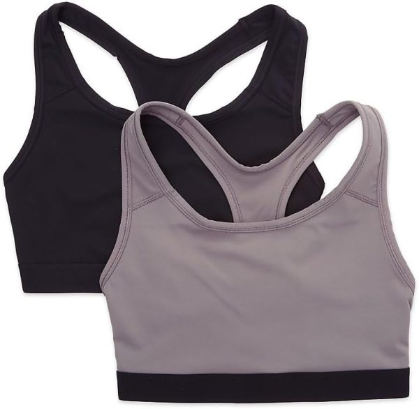 Fruit of the Loom Women's Medium Impact Sports Bras Supports Without Padding