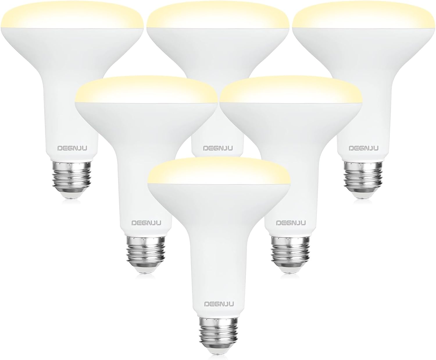 BR30 LED Bulb, Dimmable Flood Lights Indoor CRI80 7W Equivalent 65W 2700K Soft White 650 Lumens, 15000 Lifetime Hours Recessed Light Bulbs, Interior E26 Base LED Can Light Bulbs, 6 Pack