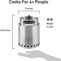 Solo Stove Campfire Camping Stove Portable Stove for Backpacking Outdoor Cooking Great Stainless Steel Camping Backpacking Stove Compact Wood Stove Design-No Batteries or Liquid Fuel Canisters Needed - Image 3