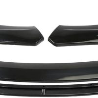 Compatible with 2009-2021 Cadi-llac CTS CTS-V Front Bumper Lip Body Kit Spoiler Splitter + Strut Rods Chin Diffuser Glossy Black - Image 5