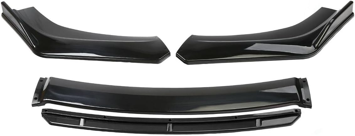 Compatible with 2009-2021 Cadi-llac CTS CTS-V Front Bumper Lip Body Kit Spoiler Splitter + Strut Rods Chin Diffuser Glossy Black - Image 5
