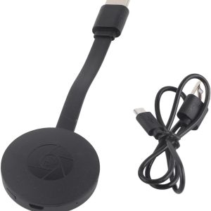 Display Dongle Adapter Kit, Black ABS Same Screen 4K Streaming Media Video Sound File HD Multimedia Interface Extender, 6.5x2.0x0.5in