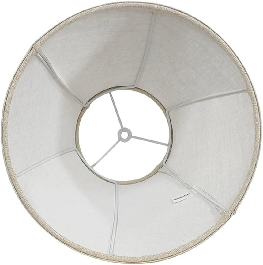 Double Brown Lamp Shade Set of 2, TOOTOO STAR Large Barrel Lampshade for Floor Light and Table Lamp 6x12x8.5 inch, DIY Fabric Natural Linen Hand Crafted, Spider (Brown, 6x12x8.5 inch) - Image 3