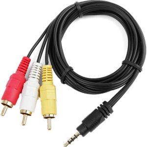 MaxLLTo 3.5mm to 3 RCA AV A/V Audio Video TV-Out Cable/Cord/Lead for Sony Digital Camcorder DCR-TRV280 DCR-TRV260 DCR-TRV250