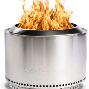 Solo Stove Yukon 27 Inch Smokeless Fire Pit with Removable Ash Pan - Wood Burning Portable Stainless Steel Outdoor Fireplace, Stainless Steel, Ideal for 6 or More People, 38 lbs