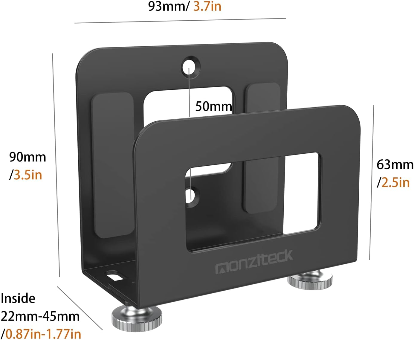 Monzlteck Adjustable Small Device Wall Mount Holder for Apple TV,ROKU,Router,Modem and Other Media Players - Image 3