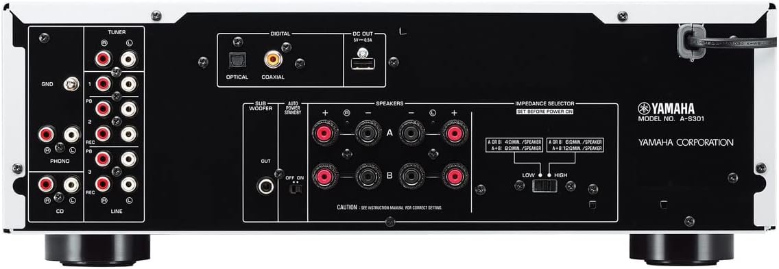 Yamaha Audio A-S301BL Natural Sound Integrated Stereo Amplifier (Black) - Image 3