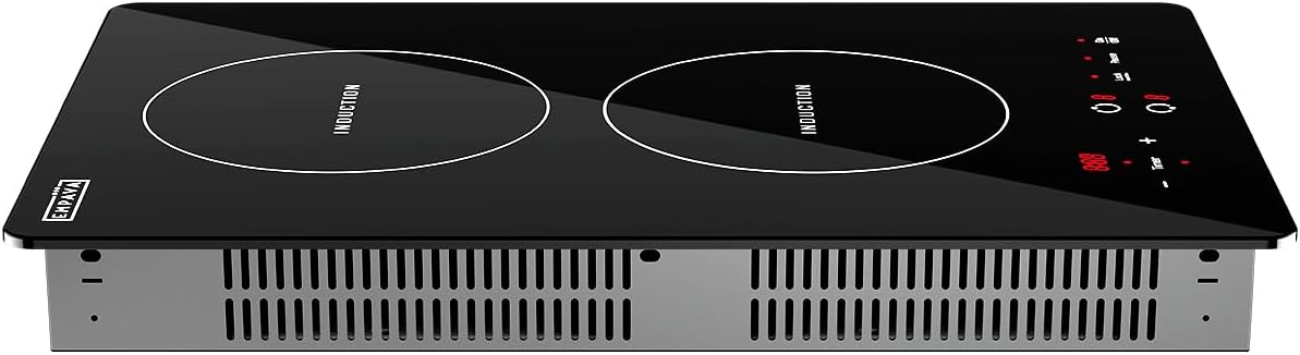 Empava 12 Inch Electric Induction Cooktop Smooth Surface with 2 Burners 120V, 12 Inch, Black - Image 4