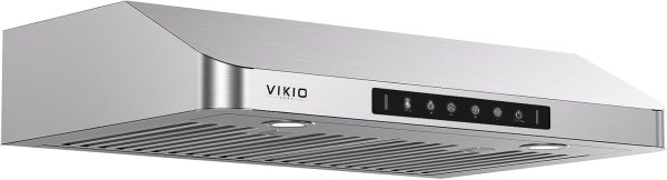 Under Cabinet Range Hood 30 Inch, 980CFM Fast Venting Ducted, Kitchen Hood With 3 Speed Gesture Sensing & Touch Control, Stainless Steel Stove Vent Hood With LED Light And 2 Baffle Filters
