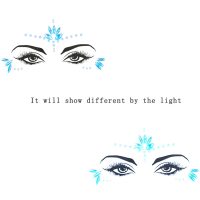 Mermaid Face Gems Stick Jewels Halloween Body Eye Face Jewels Gems Rave Festival Tattoo Glitter Self Adhesive Crystals Rhinestones Diamonds Tattoos Sticker Party Carnival Festival Decorations (Blue) - Image 3