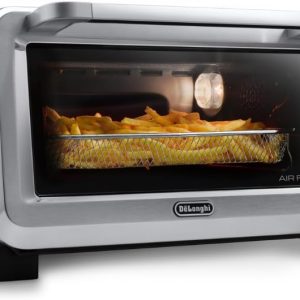 De'Longhi Digital Air Fry Convection Toaster Oven 14L Stainless Steel, Air Fry Oven, 9-in-1, Grills, Broils, Bakes, Roasts, Reheats, Keep Warm, Non-Stick, Scratch-Resistant Interior, 1800-Watts