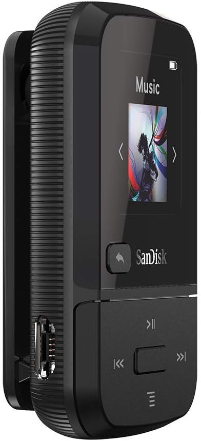 SanDisk 16GB Clip Sport Go MP3 Player, Black - LED Screen and FM Radio - SDMX30-016G-G46K (Renewed) - Image 3