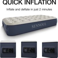 Air Mattress Twin with Built in Pump - 2 Mins Quick Self Inflatable,13"/550lbs Max Blow Up Bed, All Night Stability No Lost Air，No Peculiar Smell for Camping,Home,Guests & Portable Travel - Image 3